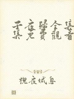 子夜归全集38集免费观看