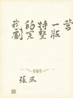 我的特一营电视剧完整版封面