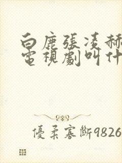 白鹿张凌赫演的电视剧叫什么