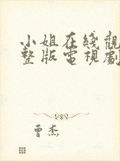 小姐在线观看完整版电视剧免费高清