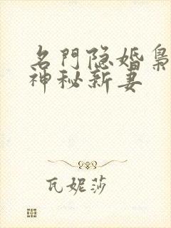名门隐婚枭爷的神秘新妻