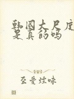 韩国大尺度电影是真的吗