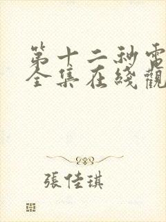 第十二秒电视剧全集在线观看免费