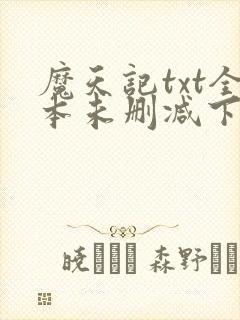 魔天记txt全本未删减下载封面