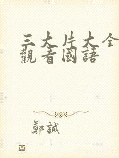 三大片大全免费观看国语