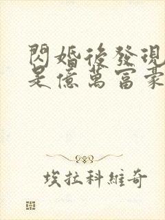 闪婚后发现老公是亿万富豪(小说)封面