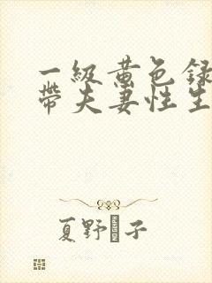 一级黄色录像影带夫妻性生活影片