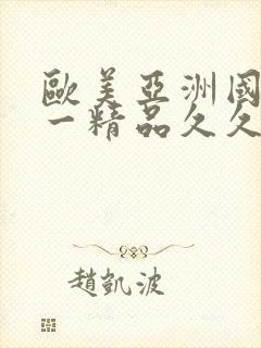 欧美亚洲国产第一精品久久封面