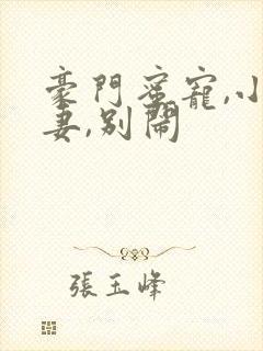 豪门蜜宠,小甜妻,别闹封面