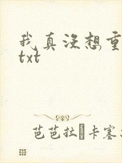 我真没想重生啊txt