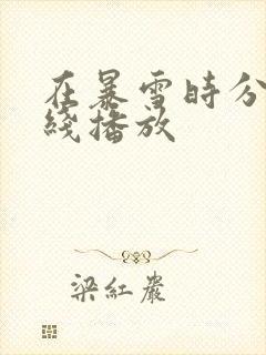 在暴雪时分 在线播放