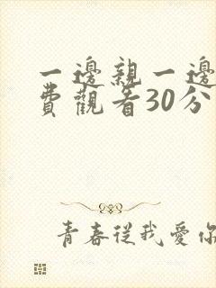 一边亲一边摸免费观看30分钟封面