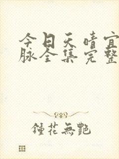 今日天晴宜爱你脉全集完整版免费