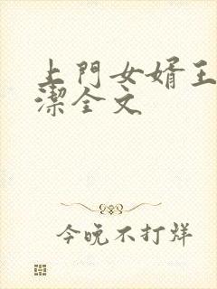 上门女婿王浩李洁全文封面