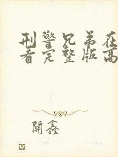 刑警兄弟在线观看完整版高清