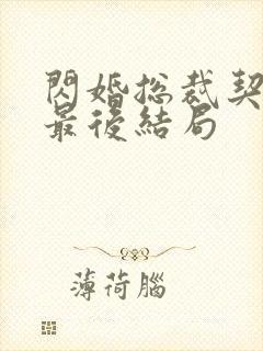 闪婚总裁契约妻最后结局