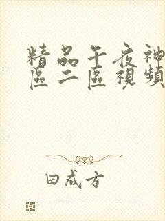 精品午夜神马一区二区视频