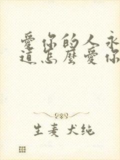 爱你的人永远知道怎么爱你下一句