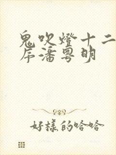 鬼吹灯十二部顺序潘粤明