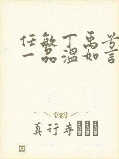 任敏丁禹兮十年一品温如言