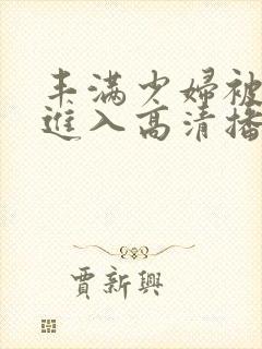 丰满少妇被猛烈进入高清播放小说