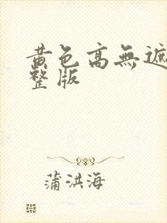 黄色高无遮挡完整版