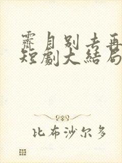 霁月别去再无归短剧大结局封面