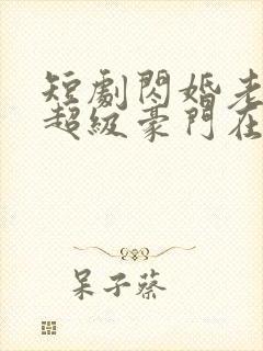 短剧闪婚老公是超级豪门在线观看