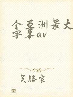 全亚洲最大中文字幕av