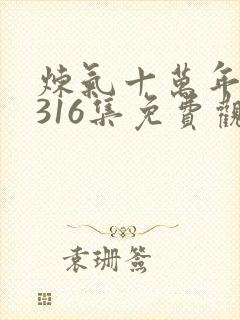 炼气十万年动漫316集免费观看