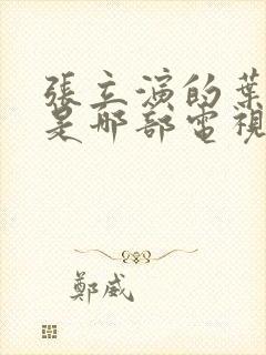 张立演的叶三天是哪部电视剧