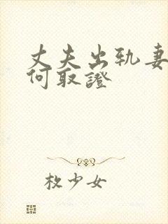 丈夫出轨妻子如何取证