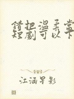 错把温柔当情深短剧可以下载吗