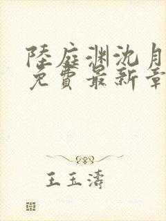 陆庭渊沈月小说免费最新章节