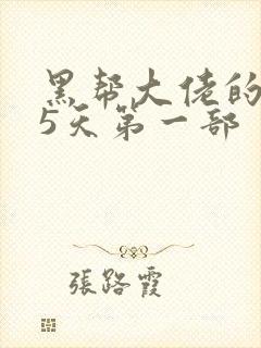 黑帮大佬的365天第一部