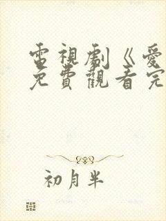 电视剧《爱你》免费观看完整版