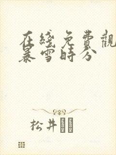 在线免费观看在暴雪时分