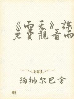 《雨天》谍战片免费观看雨天封面