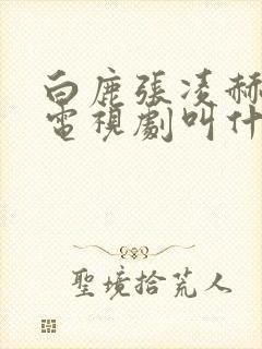 白鹿张凌赫演的电视剧叫什么封面