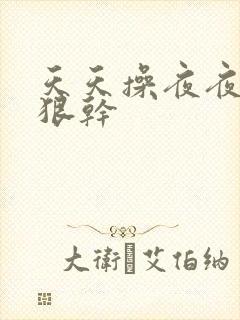 天天操夜夜爽狠狠干