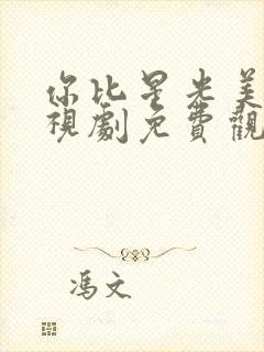 你比星光美丽电视剧免费观看