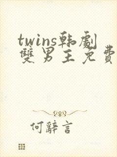 twins韩剧双男主免费观看