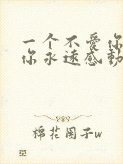 一个不爱你的人你永远感动不了封面