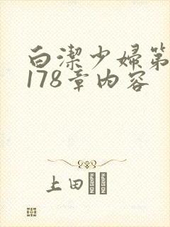 白洁少妇第1一178章内容封面