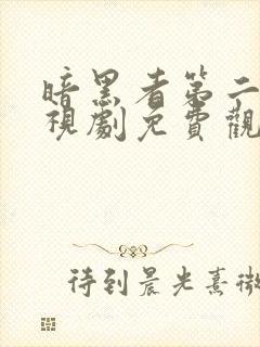 暗黑者第二季电视剧免费观看封面