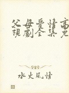 父母爱情高清电视剧全集免费观看封面