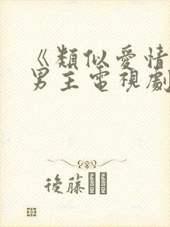 《类似爱情》双男主电视剧免费观看封面