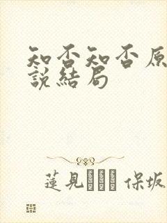 知否知否原著小说结局封面