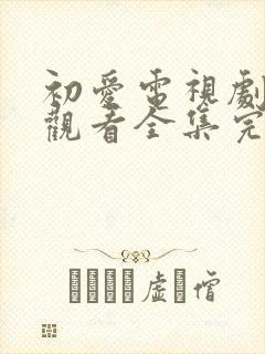 初爱电视剧免费观看全集完整版