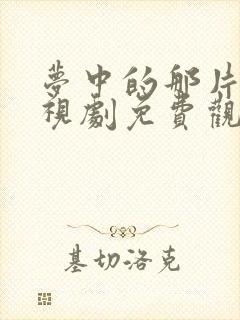 梦中的那片海电视剧免费观看封面